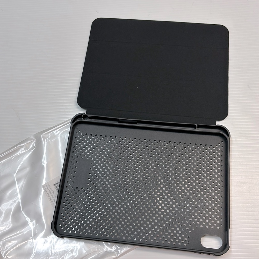 IPad 10 Trifold Stand, Breathable Holes 10.9” Case with Pencil Holder - Black
